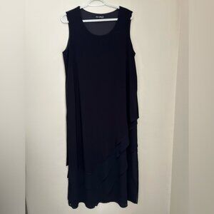 Black Asymmetrical Sheath Dress for Cocktail Events
